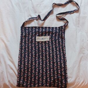 April Cornell Fabric Tote Bag Floral Navy